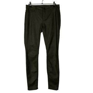 BlankNYC Olive Green Coated Mid Rise Skinny Jeans 27